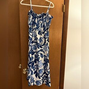 H&M Blue and White Floral Maxi Dress